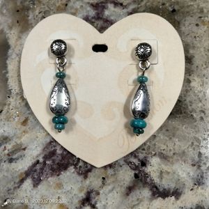 Brighton Silver/Turquoise Hopi Dreams Post Earrings